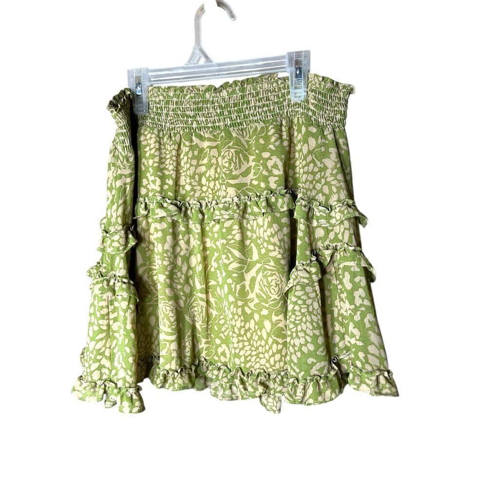 Urban Outfitters Green Ruffle Skirt‎ Size L - Picture 4 of 9